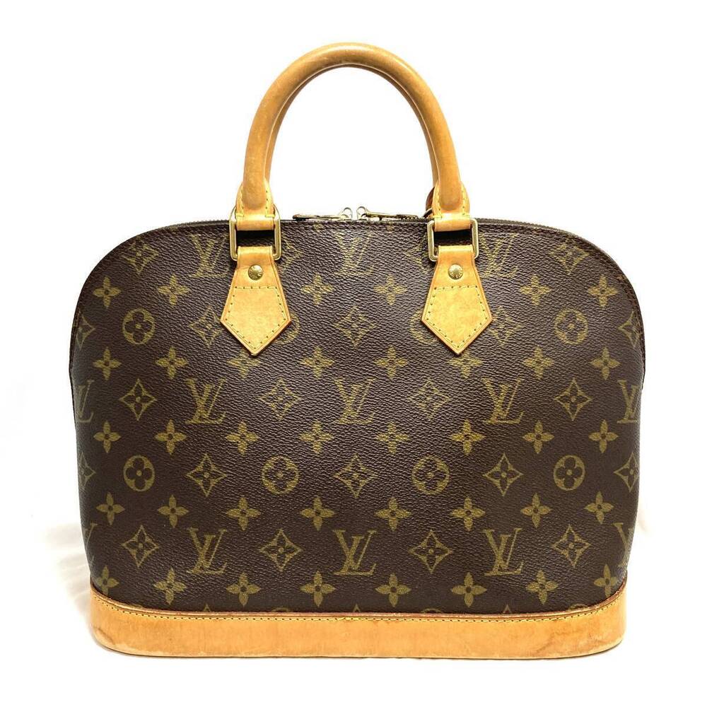 Louis Vuitton Monogram Alma Handbag Leather Brown